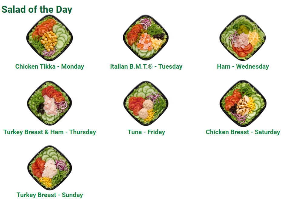 Salad of the day £2.99 Culver Square Shopping Centre